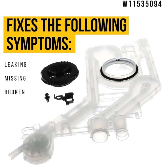 W11535094 Water Inlet Valve for Whirlpool Maytag Dishwasher - Fix No Fill - Picture 3 of 7